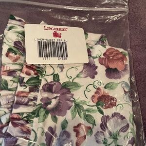 Longeberger liner sweet pea  stand up #24929, never used #8009